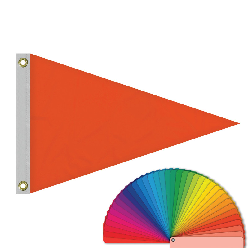 2' x 3' Solid Color Pennants with Heading & Grommets