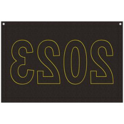 Rear view of sewn banner