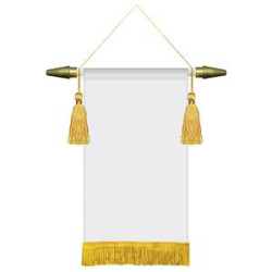 6" x 9" Podium Banner, Straight Cut/ with Fringe