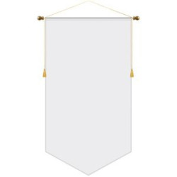 30" x 54" Podium Banner, V Cut/ No Fringe