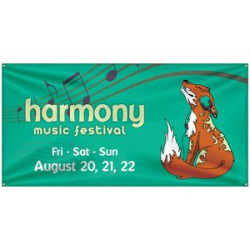 3' x 6' Custom Knitted Polyester Banner