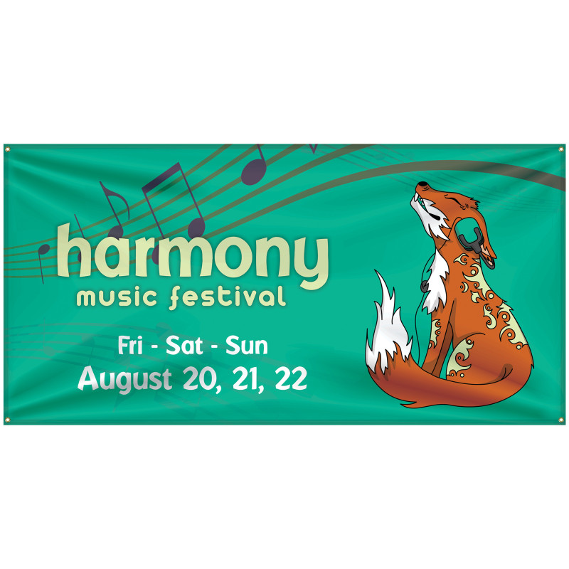 3' x 6' Custom Knitted Polyester Banner