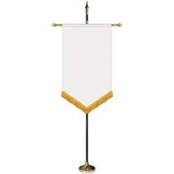 30" x 48" Premium Gonfalon 8' Kit / V-Cut / Fringe