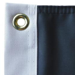 Grommet and fabric close up