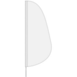 3' x 10' Custom Single Reverse Feather Flag