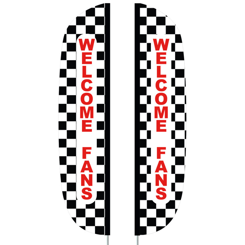 3' x 15' Custom Double Sided Flutter Flag