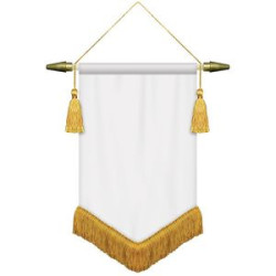 7" x 10" Podium Banner, V Cut/ with Fringe