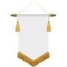8" x 12" Podium Banner, V Cut/ with Fringe