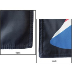 Fly end hem/finish