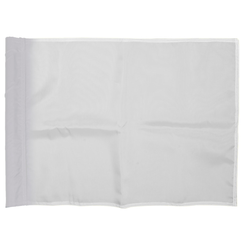 14" X 20" Solid White Nylon Golf Flags with Golf Tube