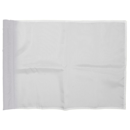 14" X 20" Solid White Nylon Golf Flags with Golf Tube