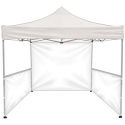 10' Square Canopy Tent W/One Full Double Sided Wall and Two Double Sided Half Walls
