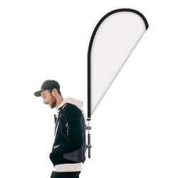 Basic Single Reverse Teardrop Style Backpack Flag Kit