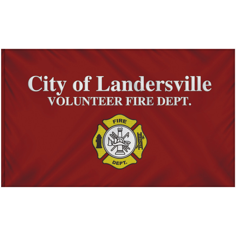 6' x 10' Single Sided Embroidered Flag with Pole Sleeve