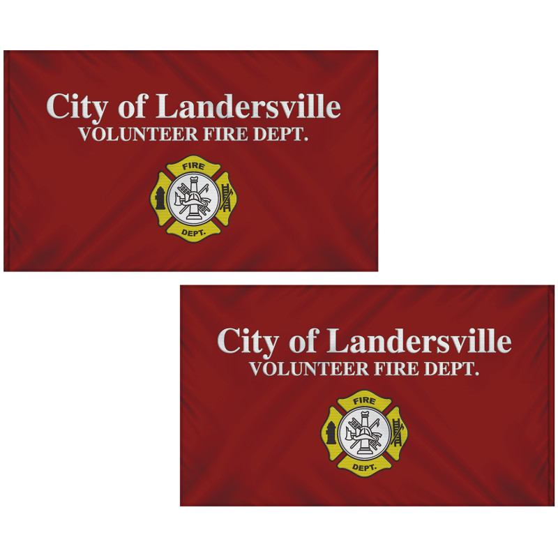 6' x 10' Double Sided Embroidered Flag with Pole Sleeve
