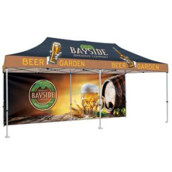 Heavy Duty Canopy Tent w/1 Full Wall (20'x 10'x 10.75')