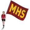 6' x 8' Nylon Three Letter School Spirit Flags