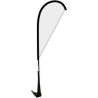 Single Reverse Portable Teardrop Car Flag w/Non-Adjustable Base