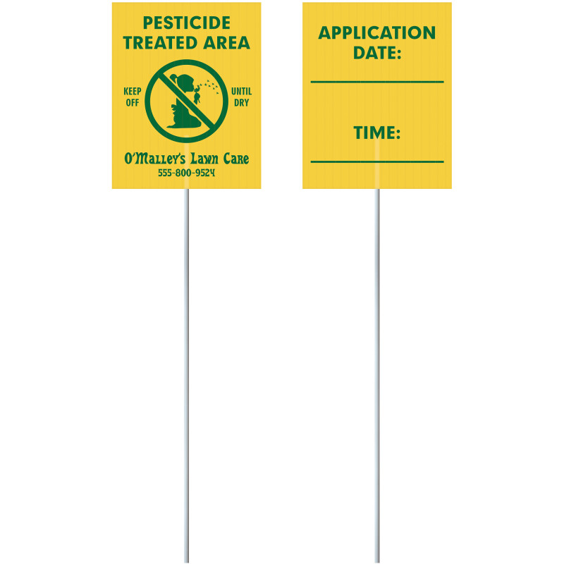 5" x 4" Corrugated Value Posting Signs - Two Sided Print