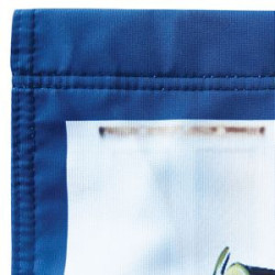 Front close up of material and finishing