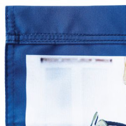 Rear close up of material and finishing
