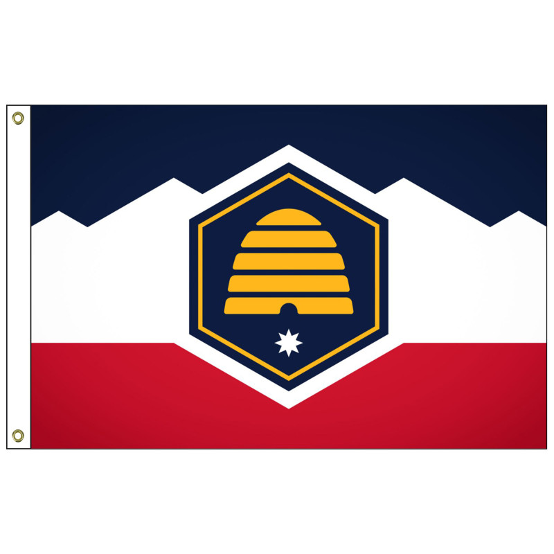 Utah (2024) 4' x 6' Nylon Flag w/ Heading & Grommets