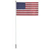 10' Silver Inground Economy Aluminum Display Pole w/ 3' x 5' Embroidered US Flag