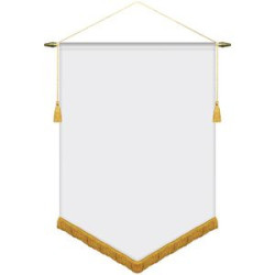 22" x 30" Podium Banner, V Cut/ with Fringe