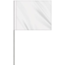 1-Color 4" x 5" Custom Vinyl Marking Flag with 24" Wire