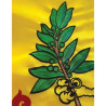Close up of banner stitching