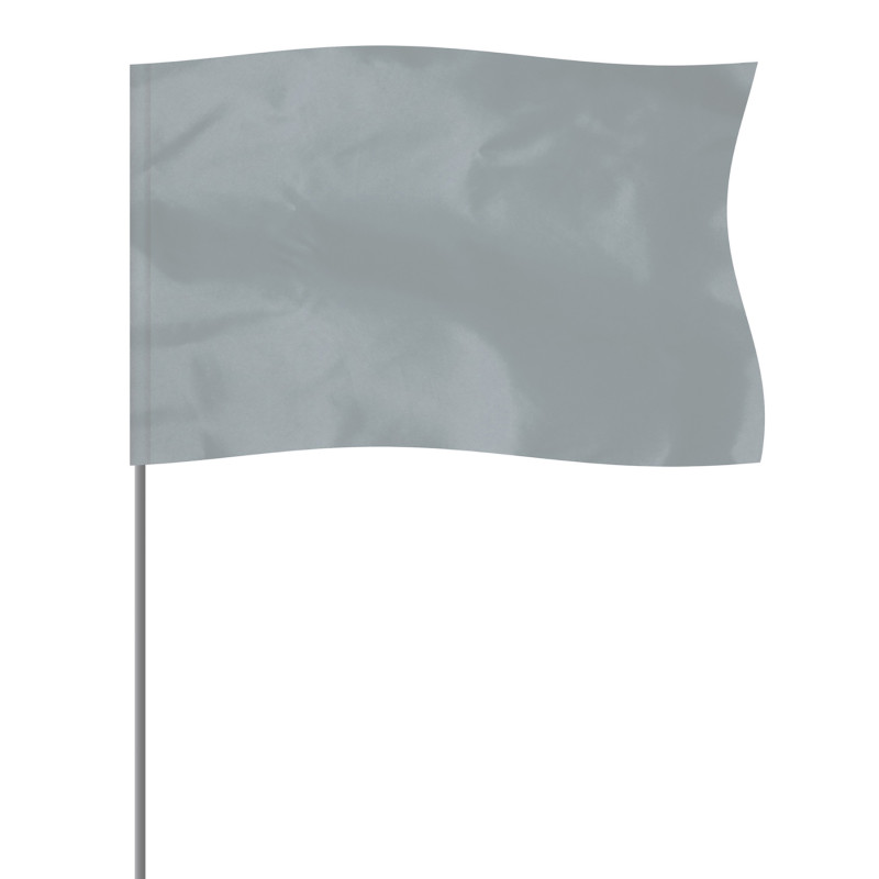Silver 5" x 8" Marker Flag on a 36" Wire