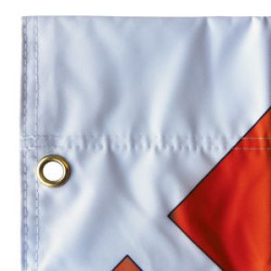 Grommet and fabric close up