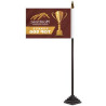 Back view of flag and base