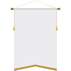 30" x 42" Podium Banner, Angle Cut/ with Fringe