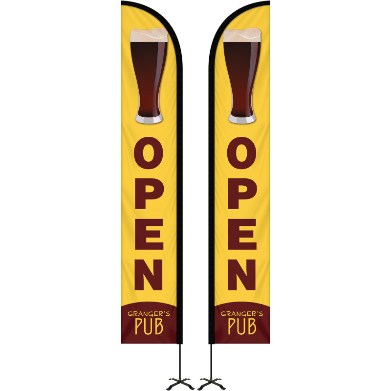 12' Portable Double Sided Half Drop Kit w/ Cross Base