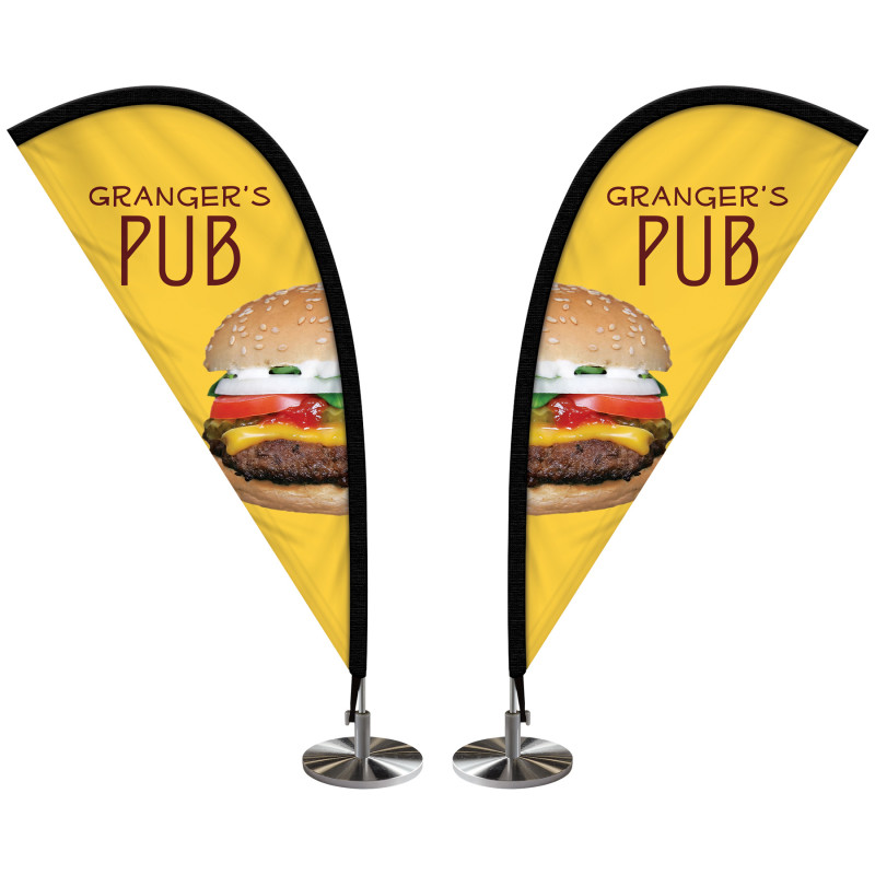 Double Sided Mini Desktop Teardrop Banner