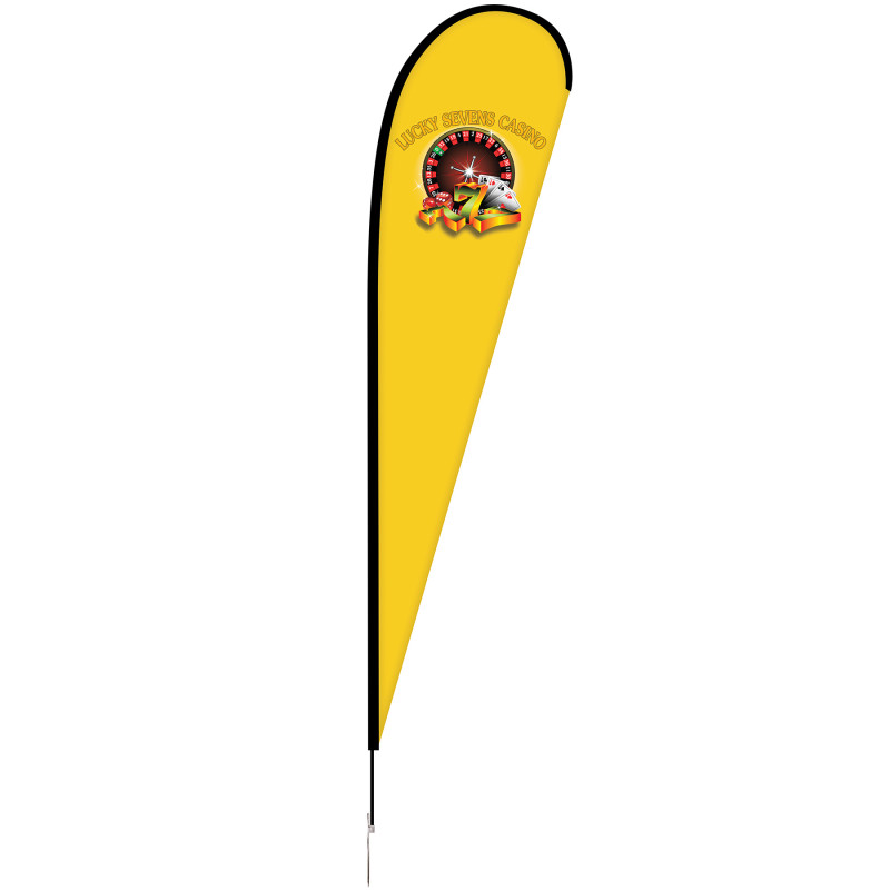 12' Single Reverse Portable Teardrop Banner w/ Hardware Set