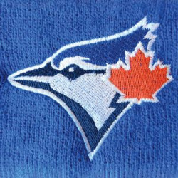 Woven logo close up