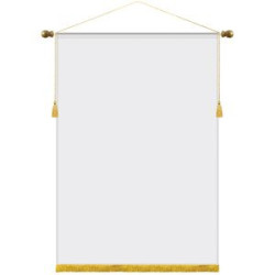 30" x 42" Podium Banner, Straight Cut/ with Fringe