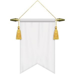 7" x 10" Podium Banner, Angle Cut / No Fringe