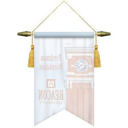 Rear view of banner