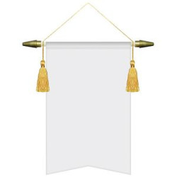 8" x 12" Podium Banner, Angle Cut / No Fringe