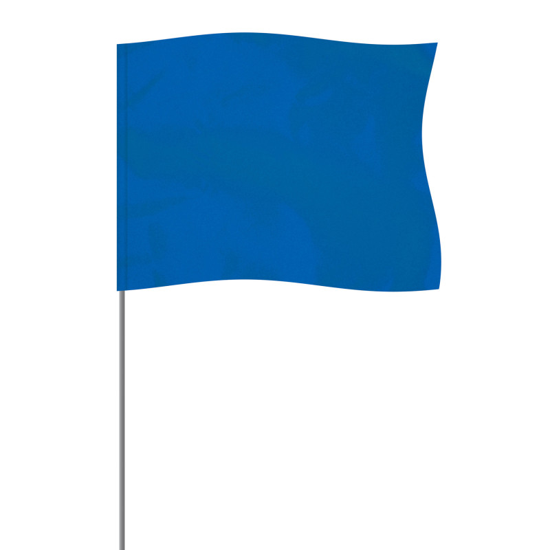 Blue 4" x 5" Marker Flag on a 21" Wire