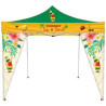 Front of Square Frame Tent with Polyester Banner