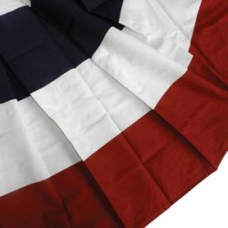 3' x 6' 5-Stripe Printed Cotton Pleated Fan