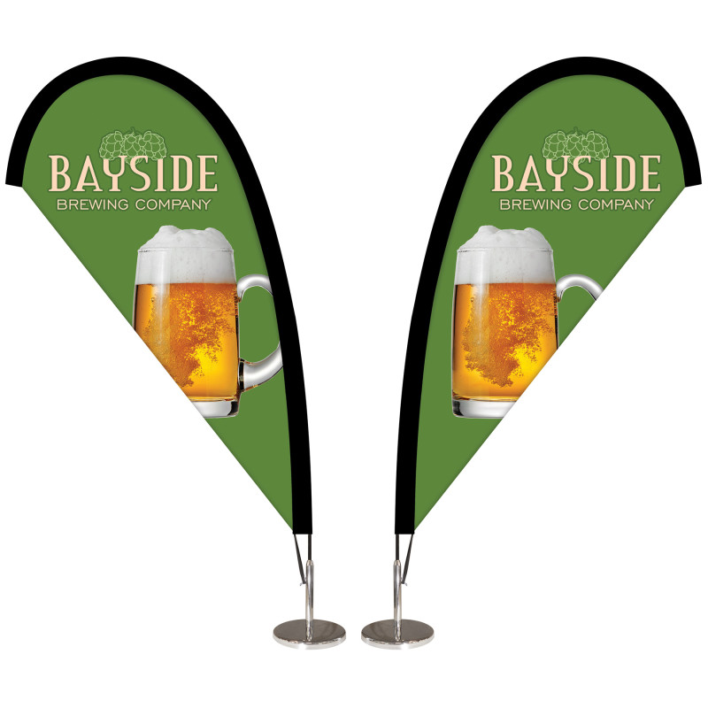Double Sided Desktop Teardrop Banner