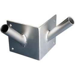 9' Double Corner Set Wall Mounted Flagpole with Bracket