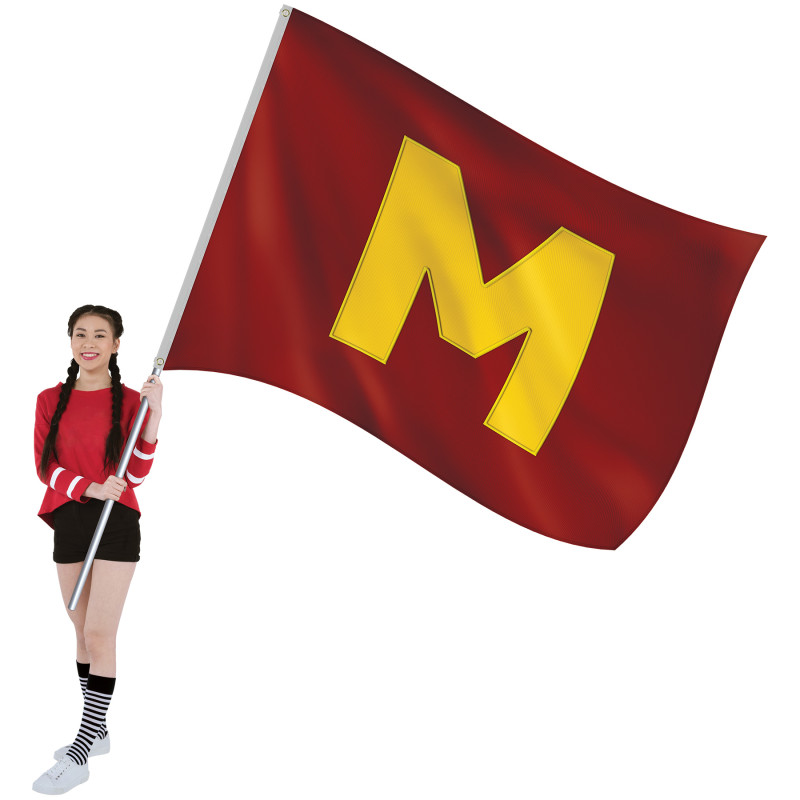 6' x 8' Nylon One Letter School Spirit Flags