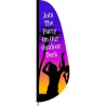 3' x 10' Custom Single Reverse Feather Flag