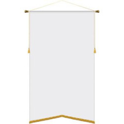 36" x 60" Podium Banner, Angle Cut with Fringe